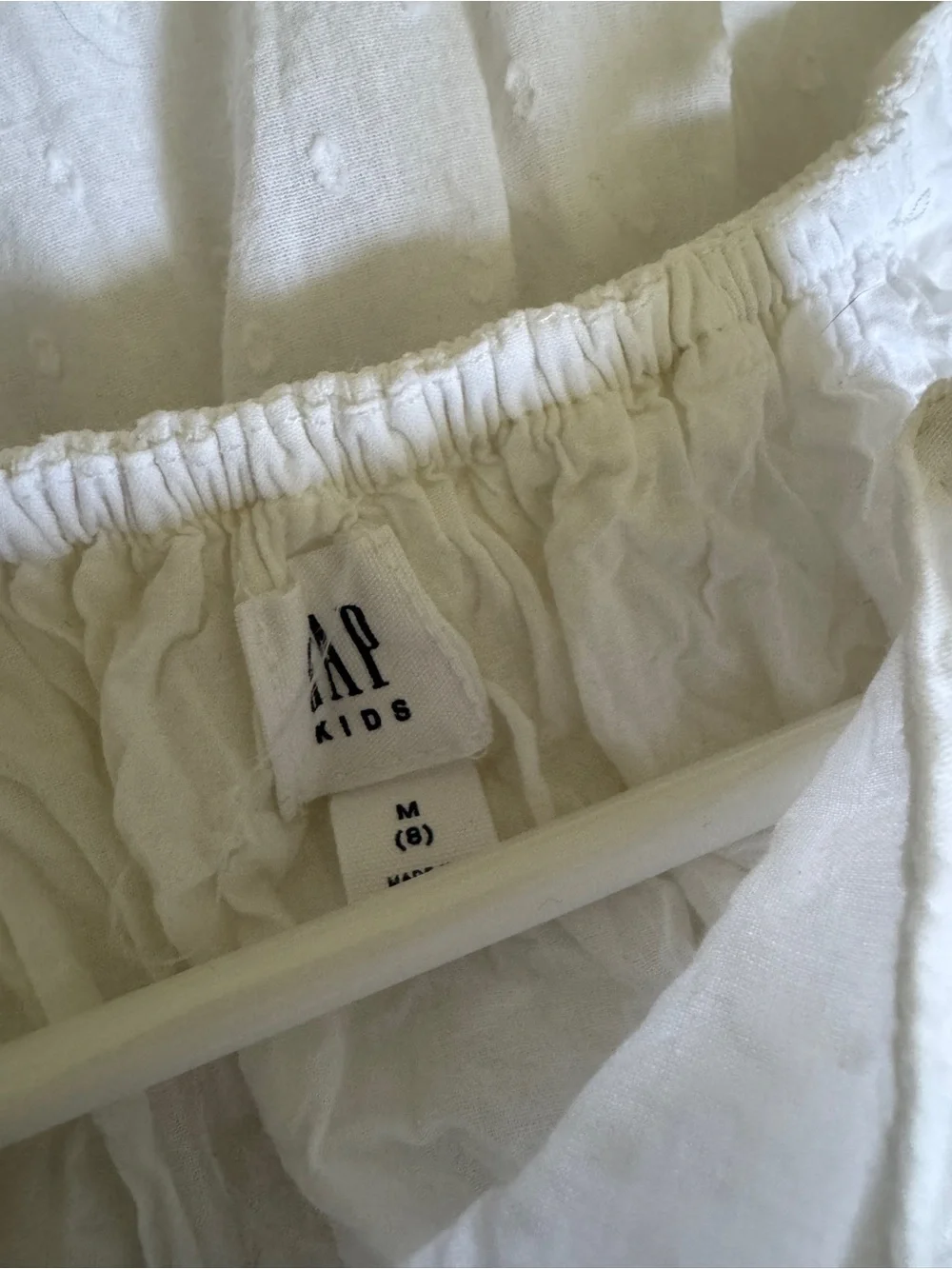 Gap Kids Girl Flutter Eyelet Ruffle White Maxi Dress